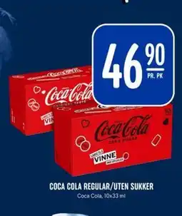 Rema 1000 COCA COLA REGULAR/UTEN SUKKER tilbud