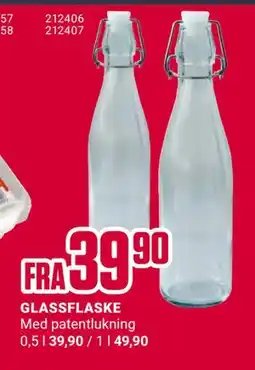 Europris GLASSFLASKE tilbud