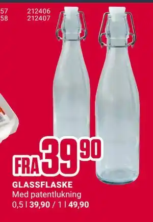 Europris GLASSFLASKE tilbud