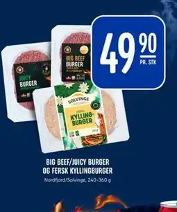 Rema 1000 Big Beef/Juicy Burger og Fersk Kyllingburger tilbud