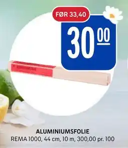 Rema 1000 ALUMINIUMSFOLIE tilbud