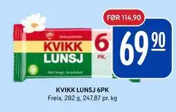 Rema 1000 KVIKK LUNSJ 6PK tilbud