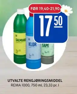 Rema 1000 UTVALTE RENGJØRINGSMIDDEL tilbud