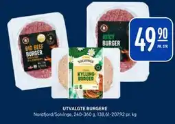 Rema 1000 UTVALGTE BURGERE tilbud