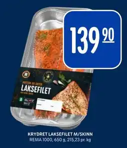 Rema 1000 KRYDRET LAKSEFILET M/SKINN tilbud