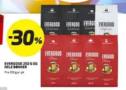 Bunnpris EVERGOOD 250 G OG HELE BØNNER tilbud
