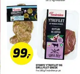 Bunnpris STORFE YTREFILET OG GRILLFILET GRESK tilbud