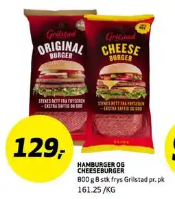 Bunnpris HAMBURGER OG CHEESEBURGER tilbud