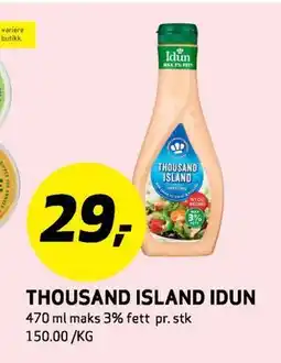 Bunnpris THOUSAND ISLAND IDUN tilbud