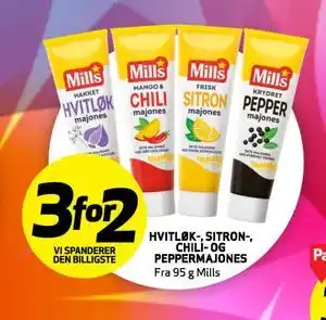 Bunnpris HVITLØK-, SITRON-, CHILI-OG PEPPERMAJONES tilbud