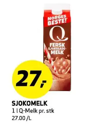 Bunnpris SJOKOMELK tilbud