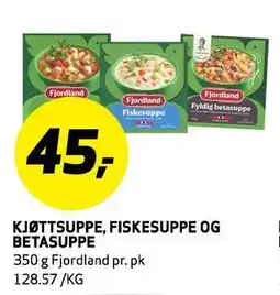 Bunnpris KJØTTSUPPE, FISKESUPPE OG BETASUPPE tilbud