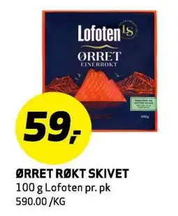 Bunnpris ØRRET RØKT SKIVET tilbud