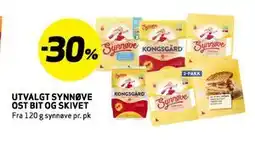 Bunnpris UTVALGT SYNNØVE OST BIT OG SKIVET tilbud