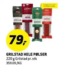 Bunnpris GRILSTAD HELE PØLSER tilbud