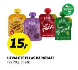Bunnpris UTVALGTE ELLAS BARNEMAT tilbud