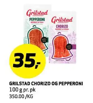 Bunnpris GRILSTAD CHORIZO OG PEPPERONI tilbud