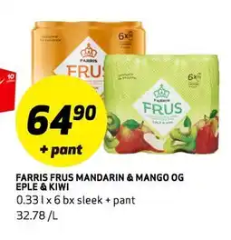 Bunnpris FARRIS FRUS MANDARIN & MANGO OG EPLE & KIWI tilbud