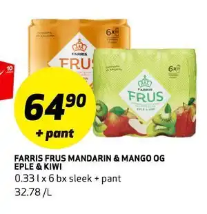 Bunnpris FARRIS FRUS MANDARIN & MANGO OG EPLE & KIWI tilbud