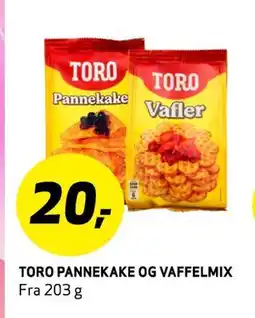 Bunnpris TORO PANNEKAKE OGVAFFELMIX tilbud