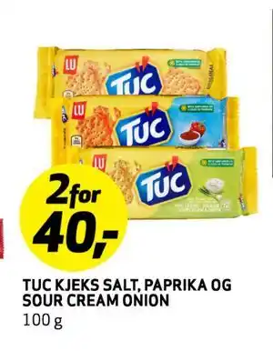 Bunnpris TUCKJEKS SALT, PAPRIKA OG SOUR CREAM ONION tilbud