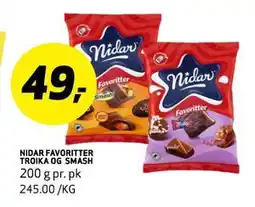 Bunnpris NIDAR FAVORITTER TROIKA OG SMASH tilbud
