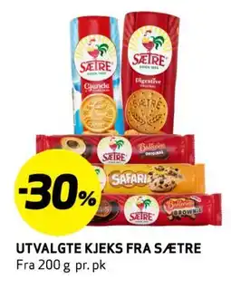 Bunnpris UTVALGTE KJEKS FRASÆTRE tilbud