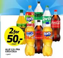Bunnpris ALLE 1,5 L FRA COCA COLA tilbud
