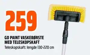 Obs Bygg GO PAINT VASKEBØRSTE MED TELESKOPSKAFT tilbud