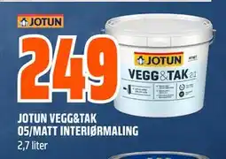 Obs Bygg JOTUN VEGG&TAK 05/MATT INTERIØRMALING tilbud