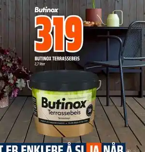 Obs Bygg BUTINOX TERRASSEBEIS tilbud
