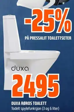 Obs Bygg DUXA RØROS TOALETT tilbud