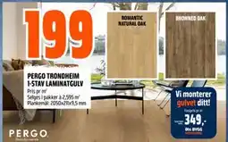 Obs Bygg PERGO TRONDHEIM 1-STAV LAMINATGULV tilbud
