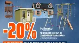 Obs Bygg 20% PÅ UTVALGTE LEKEHUS OG LEKESTATIVER FRA PALMAKO tilbud