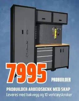 Obs Bygg PROBUILDER ARBEIDSBENK MED SKAP tilbud