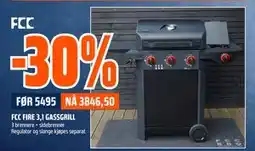 Obs Bygg 30% FCC FIRE 3,1 GASSGRILL tilbud