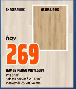 Obs Bygg HAV BY PERGO VINYLGULV tilbud