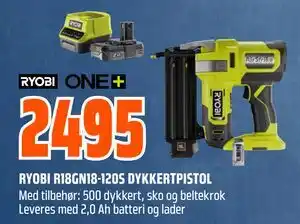 Obs Bygg RYOBI R18GN18-120S DYKKERTPISTOL tilbud