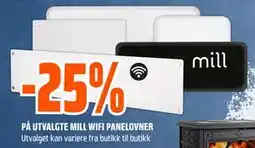 Obs Bygg 25% PÅ UTVALGTE MILL WIFI PANELOVNER tilbud