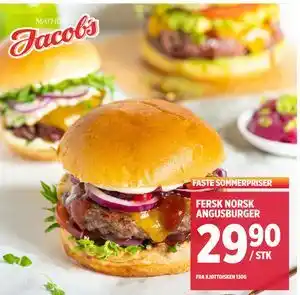 Jacobs FERSK NORSK ANGUSBURGER tilbud