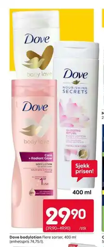 Rusta Dove bodylotion tilbud