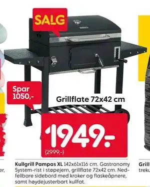 Rusta Kullgrill Pampas XL tilbud