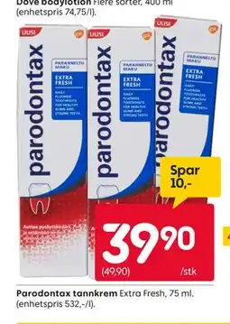 Rusta Parodontax tannkrem tilbud