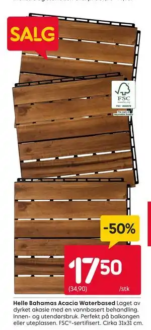 Rusta Helle Bahamas Acacia Waterbased tilbud