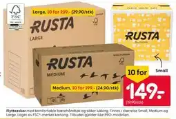 Rusta Flytteesker tilbud