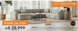 Skeidar Styl U-sofa tilbud