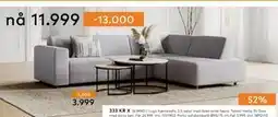 Skeidar Lugo hjørnesofa tilbud