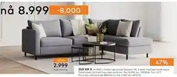 Skeidar Tempo hjørnesofa tilbud
