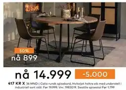 Skeidar Calia rundt spisebord tilbud