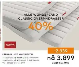 Skeidar PREMIUM LUX 3 KONTINENTAL tilbud